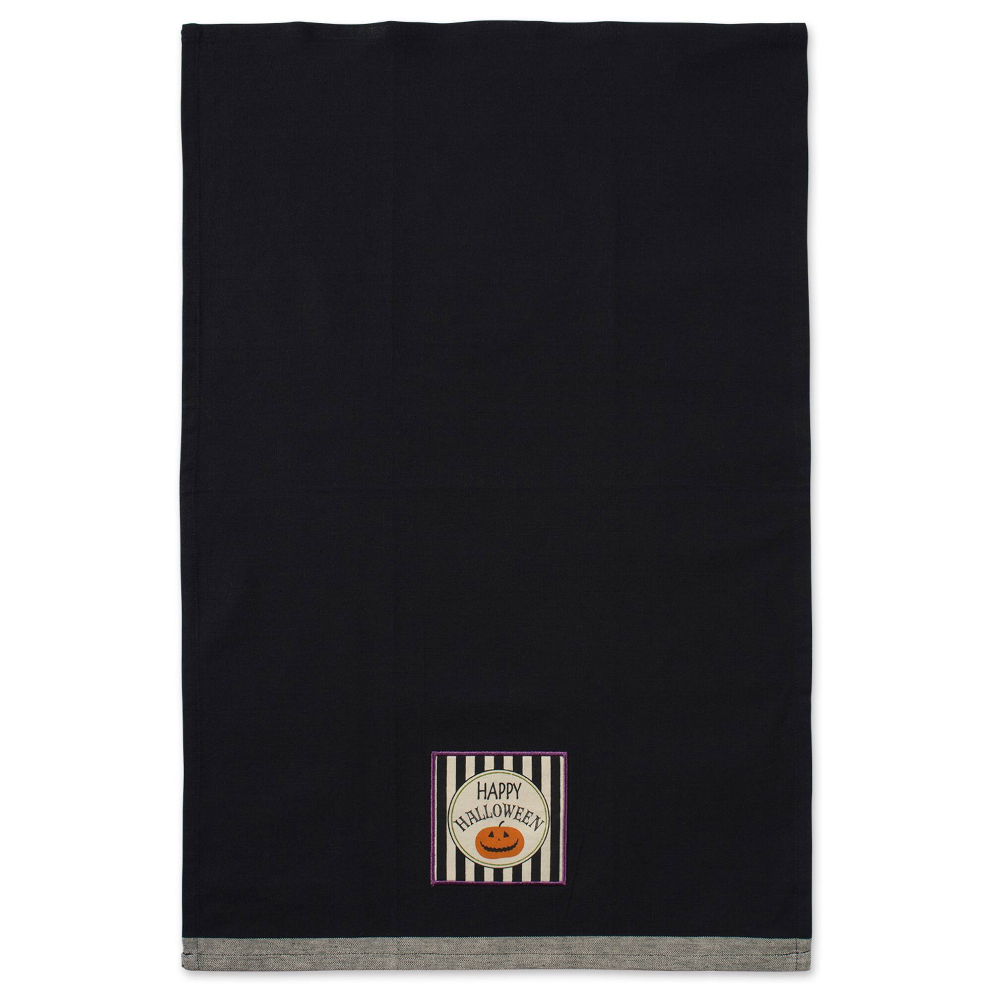 DII® Black All Hallows Eve Halloween Embellished Dishtowel Set